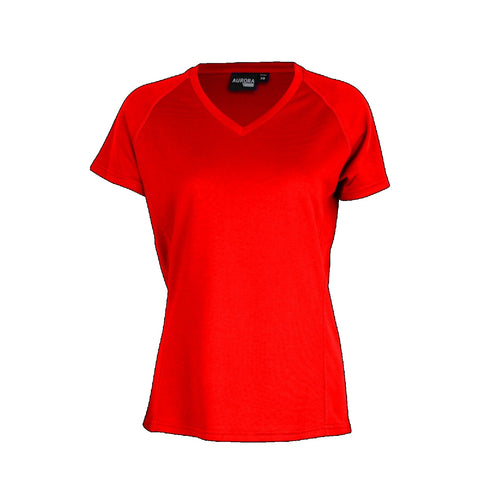 Image of Aurora Womens Performance Tee, Colour: Red