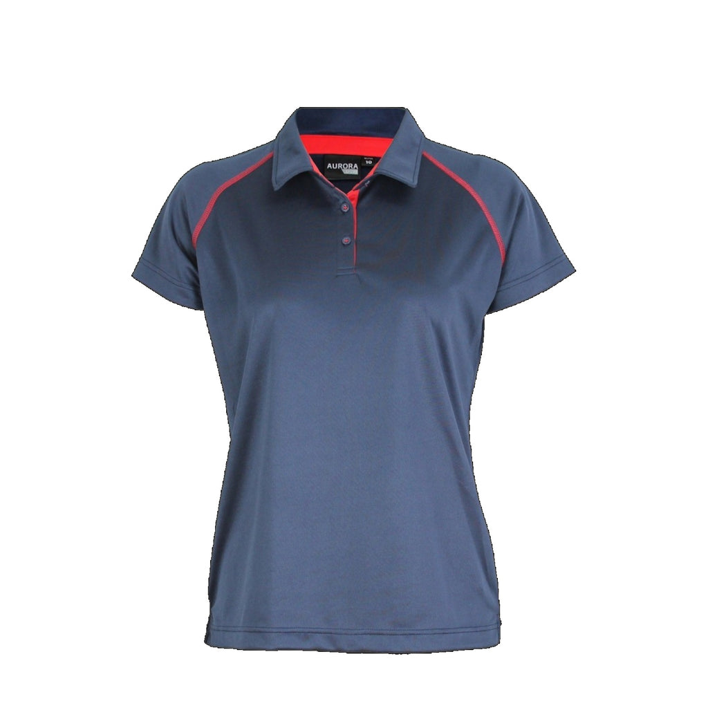 Aurora Womens XTW Performance Polo
, Colour: Navy/Red