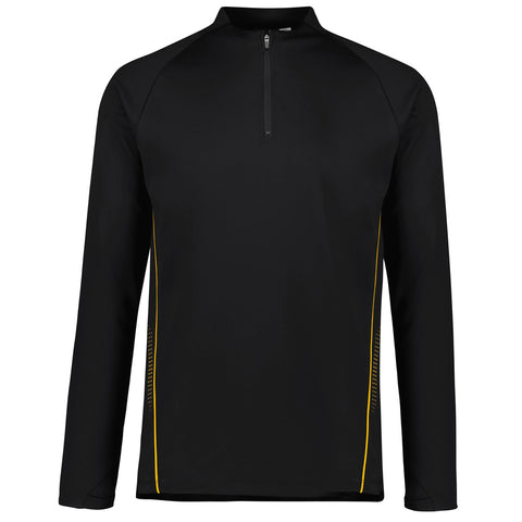 Image of Mens Balance Mid Layer Top, Colour: Black/Gold