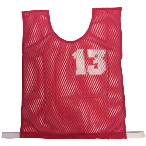 Image of Basketball Numbered Bibs Set, Size: XXL, Colour: Red