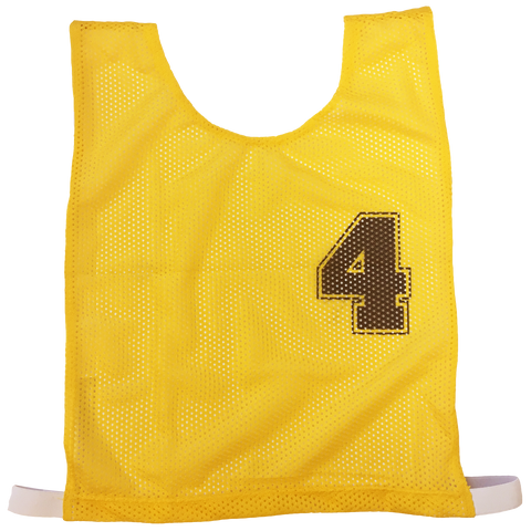 Image of Basketball Numbered Bibs Set, Size: XXL, Colour: Yellow