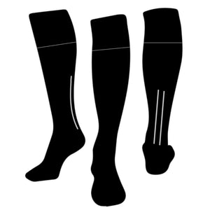 Black Grey Rugby Socks - CLEARANCE SPECIAL, Size: XL (adults 11-13)