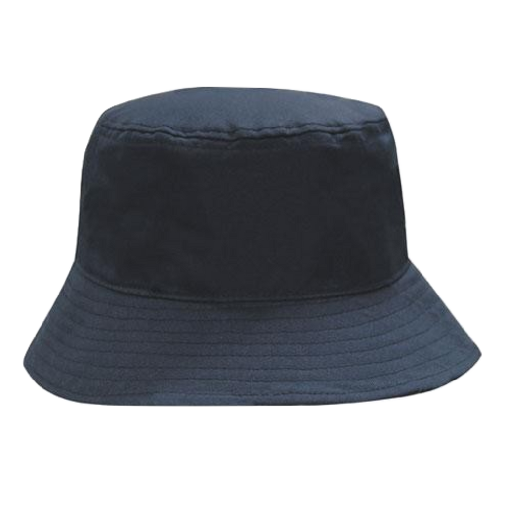 Breathable Poly Twill Bucket Hat, Size: M, Colour: Navy