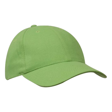 Image of Brushed Heavy Cotton Cap, Colour: Bright Green
