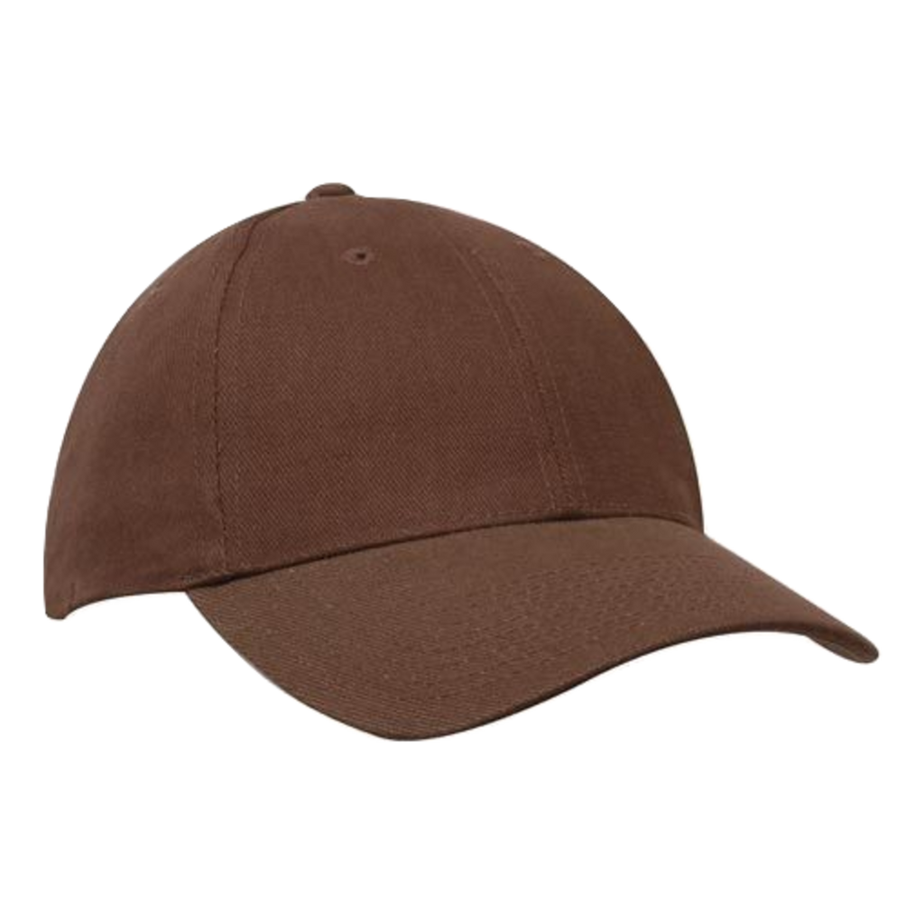 Brushed Heavy Cotton Cap, Colour: Brown