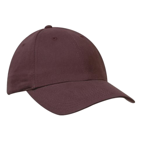 Image of Brushed Heavy Cotton Cap, Colour: Maroon