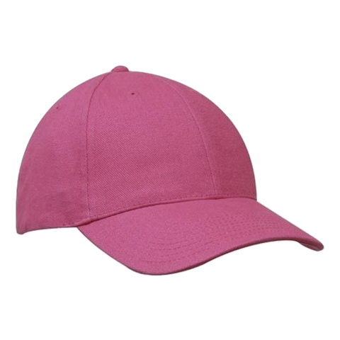 Image of Brushed Heavy Cotton Cap, Colour: Pink