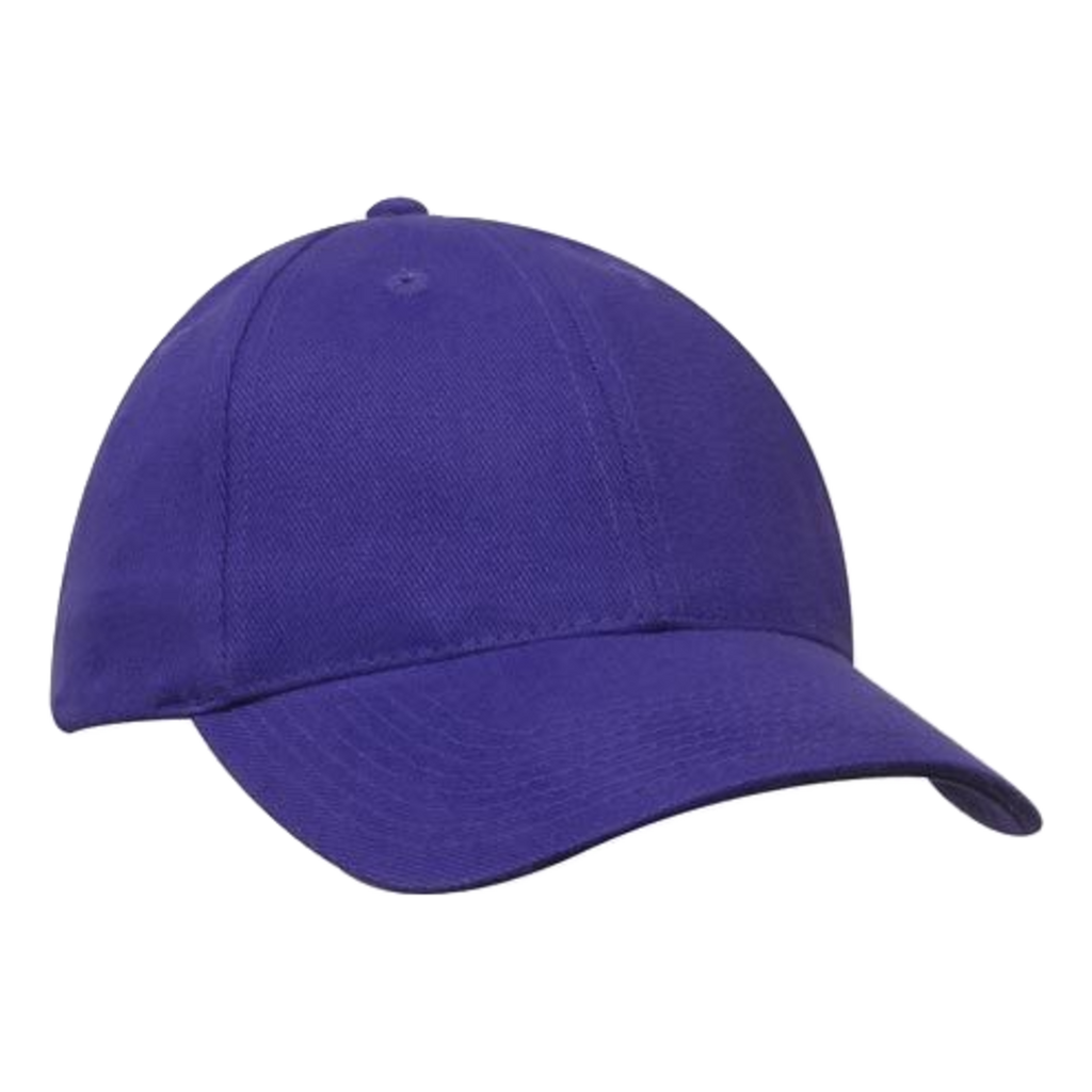 Brushed Heavy Cotton Cap, Colour: Purple