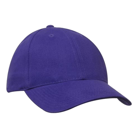 Image of Brushed Heavy Cotton Cap, Colour: Purple