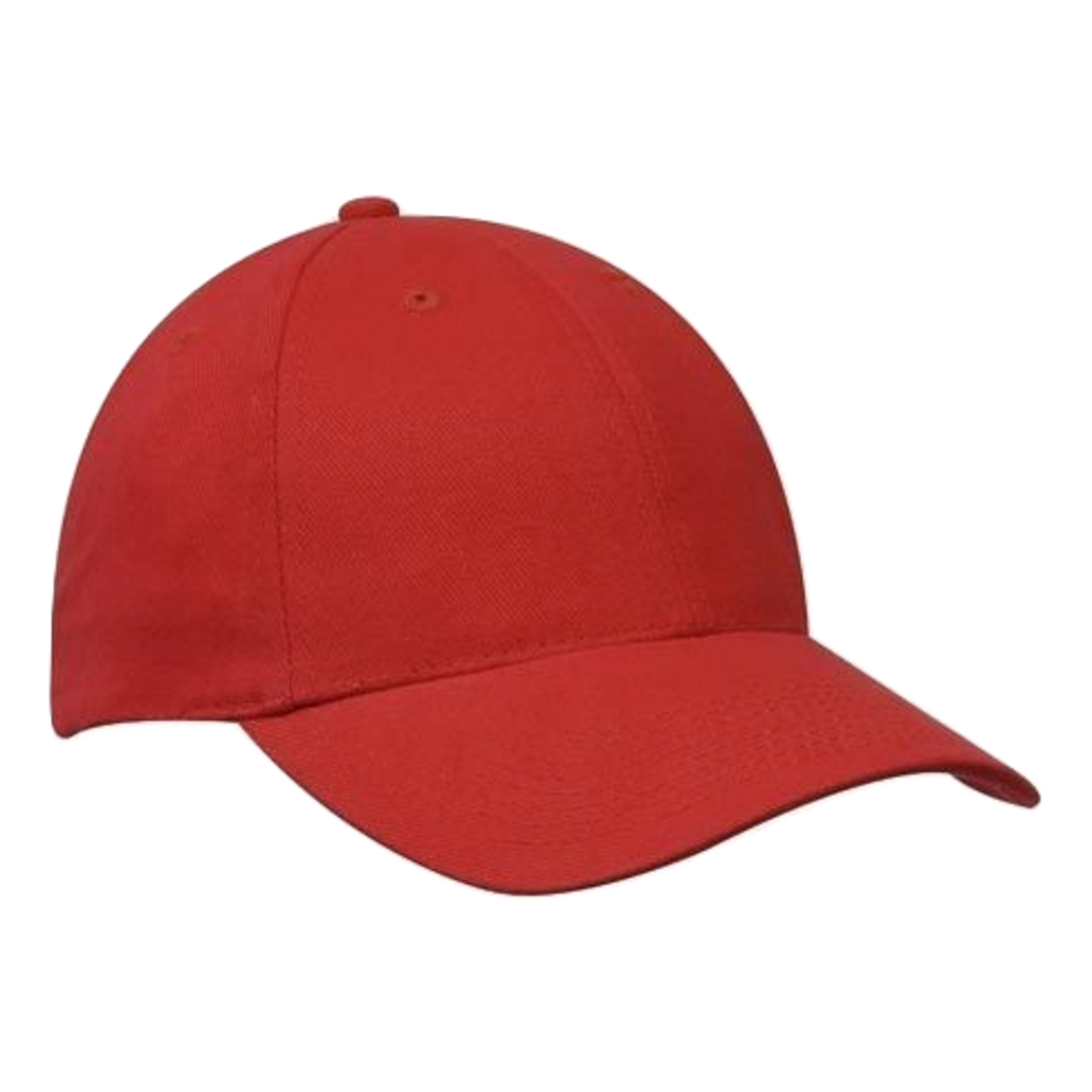Brushed Heavy Cotton Cap, Colour: Red