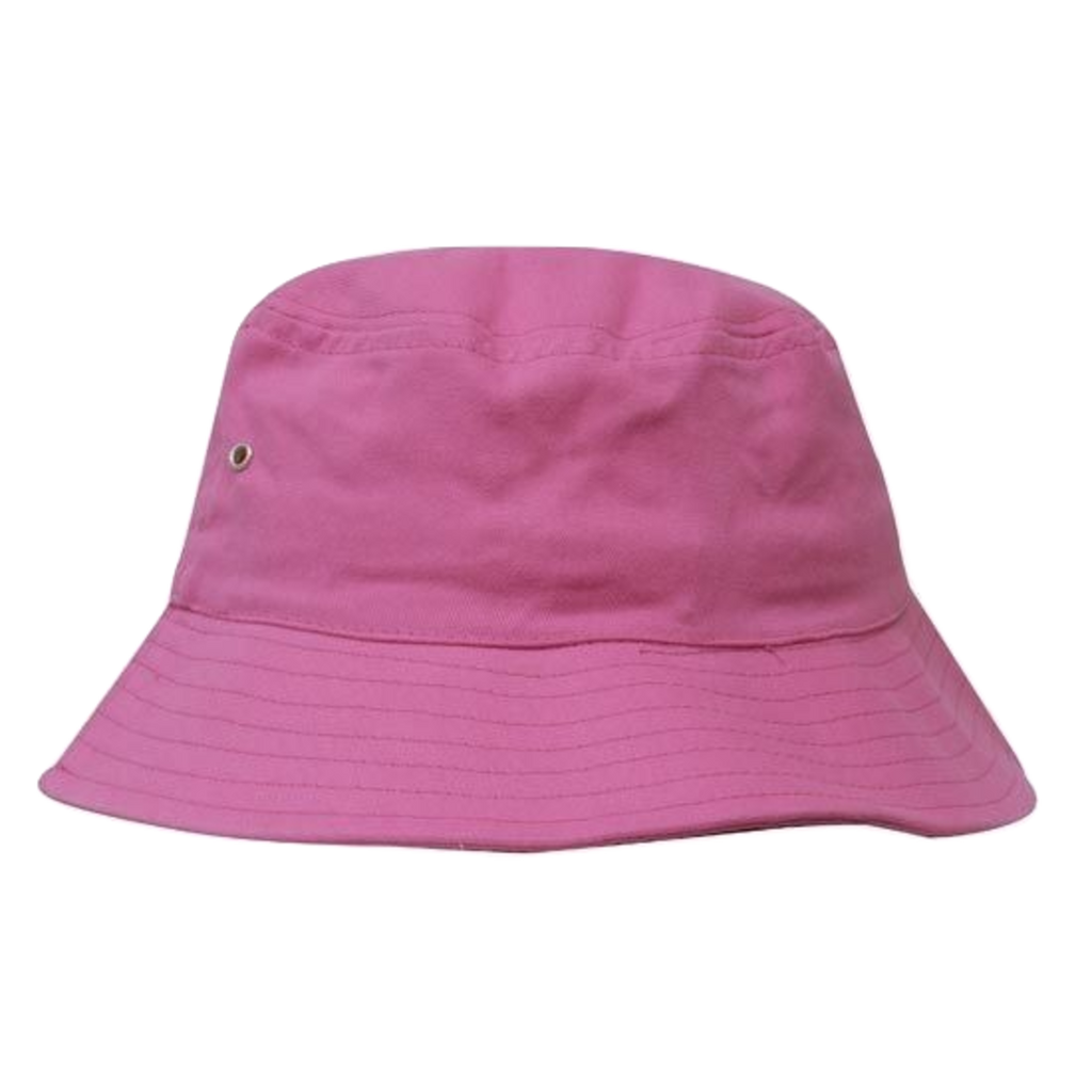 Brushed Sports Twill Bucket Hat, Size: L/XL, Colour: Pink