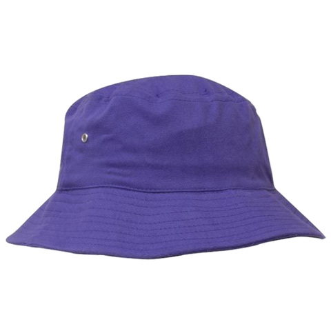 Brushed Sports Twill Bucket Hat, Size: L/XL, Colour: Purple