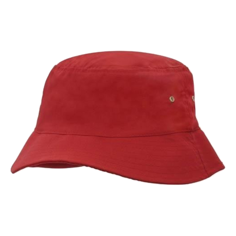 Image of Brushed Sports Twill Bucket Hat, Size: L/XL, Colour: Red