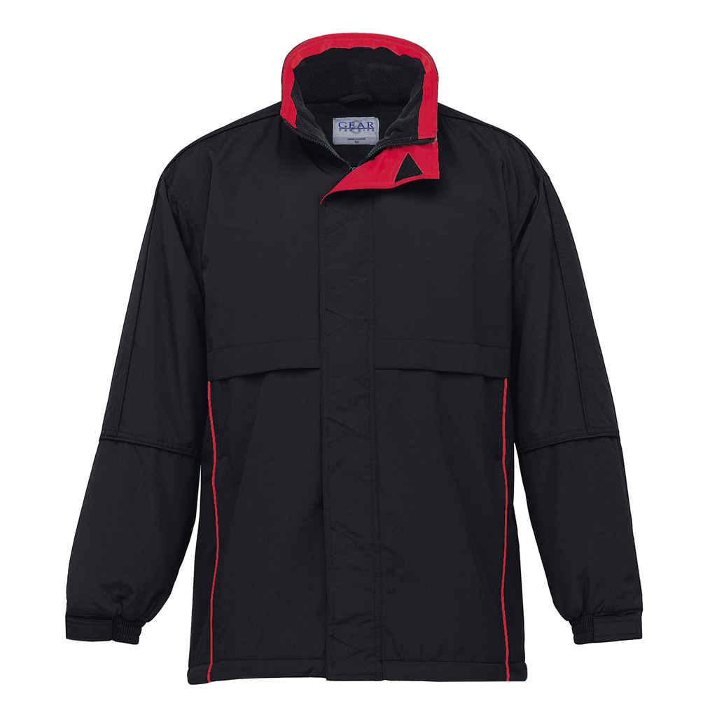 Adults Contrast Basecamp Anorak, Colour: Black/Red