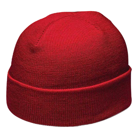 Image of Cuffed Knitted Beanie, Colour: Red