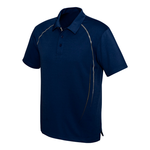 Image of Mens Cyber Polo, Colour: Navy/Silver