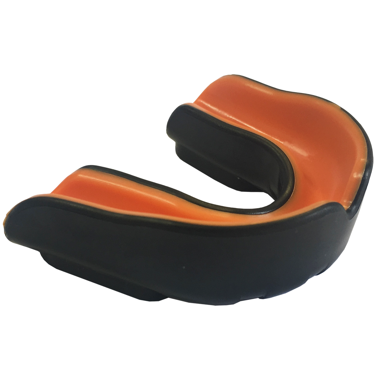 Double Layer Mouth Guard, Size: Senior (Age 12+), Colour: Black/Orange