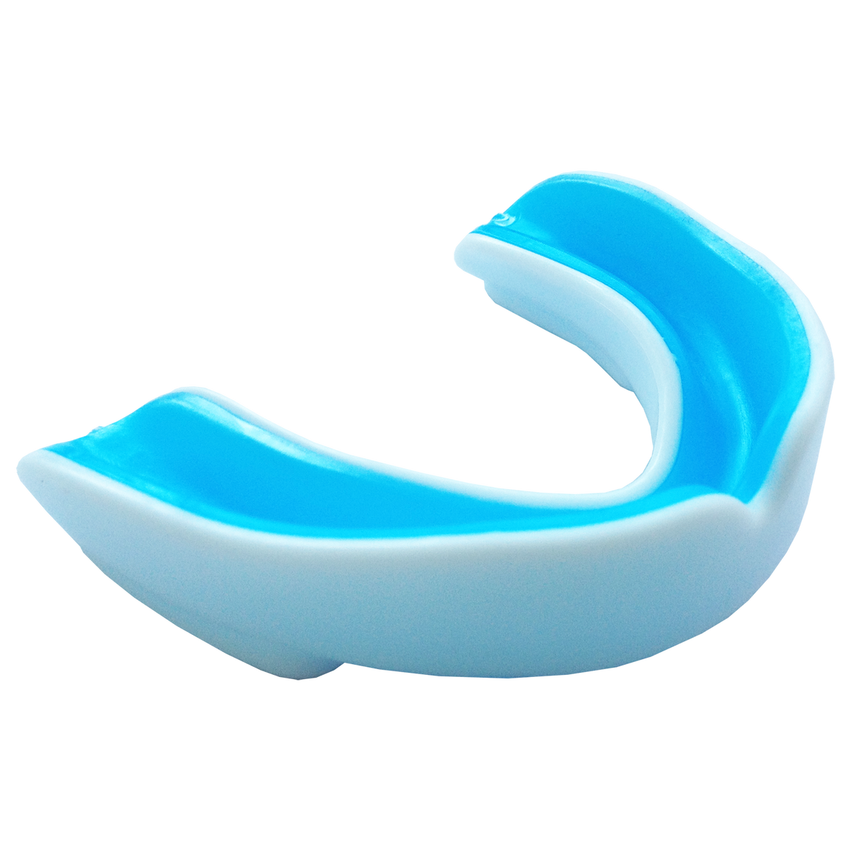 Double Layer Mouth Guard, Size: Senior (Age 12+), Colour: White/Blue
