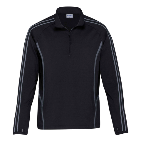 Image of Mens Dri Gear Reflex Zip Pullover, Colour: Black/Charcoal