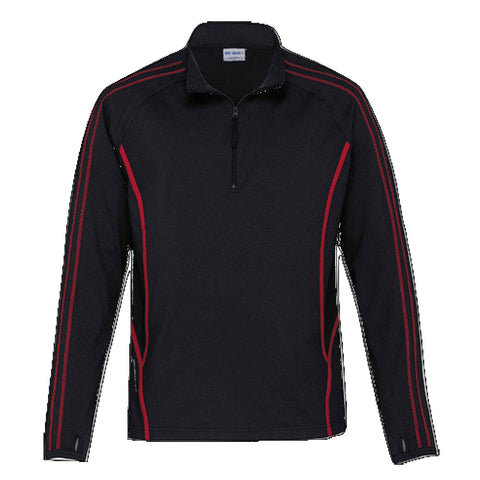 Clearance Mens Dri Gear Reflex Zip Pullover, Size and Colour: Black/Red, Size M