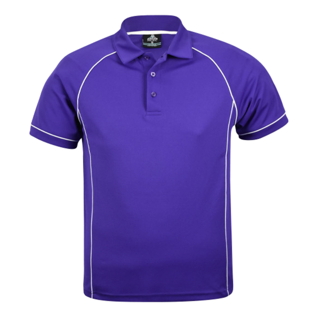 Mens Endeavour Polo, Colour: Purple/White