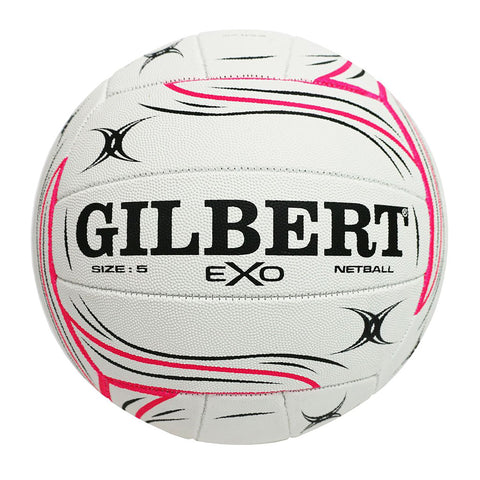 Gilbert Exo Trainer Netball, Size: 5, Colour: White