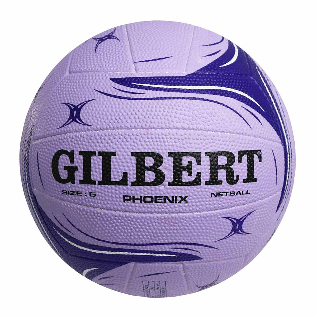 Gilbert Phoenix Trainer Netball, Size: 5, Colour: Purple