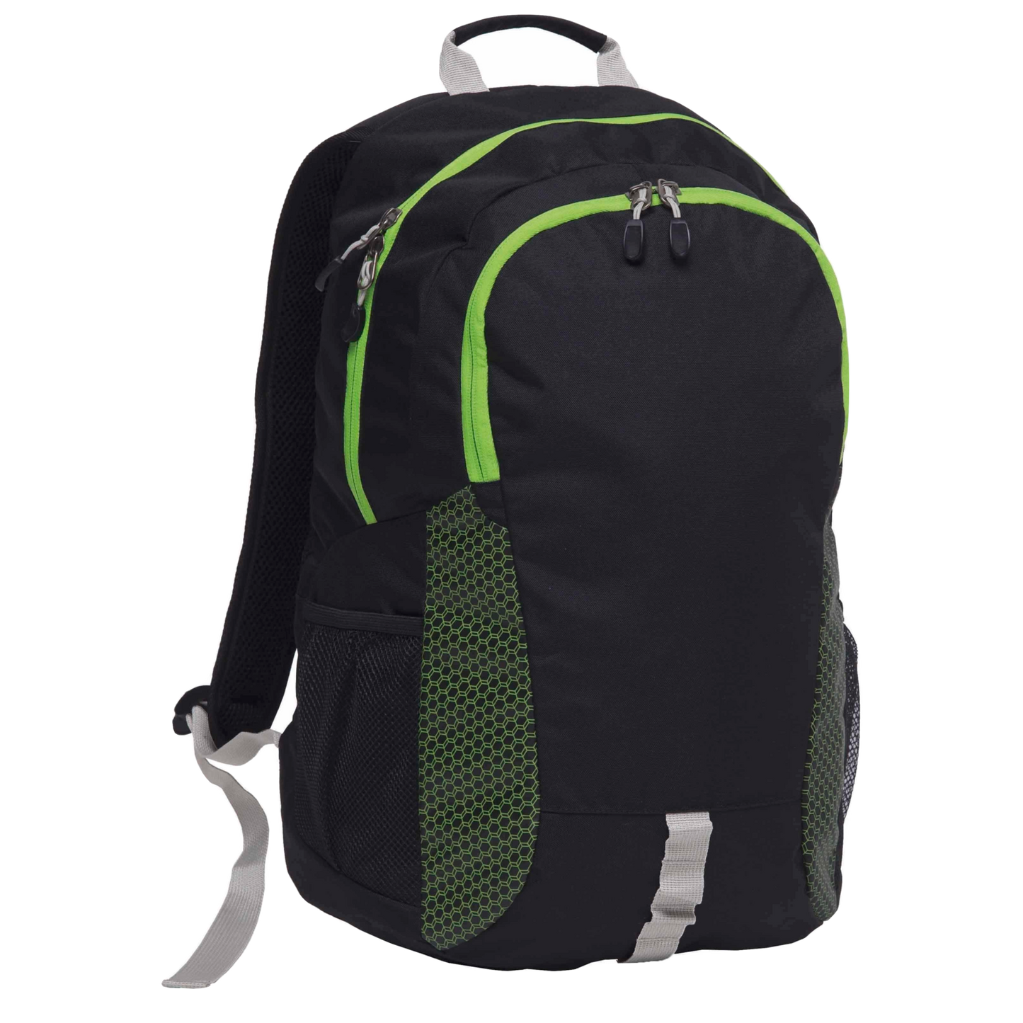 Grommet Backpack, Colour: Black/Lime