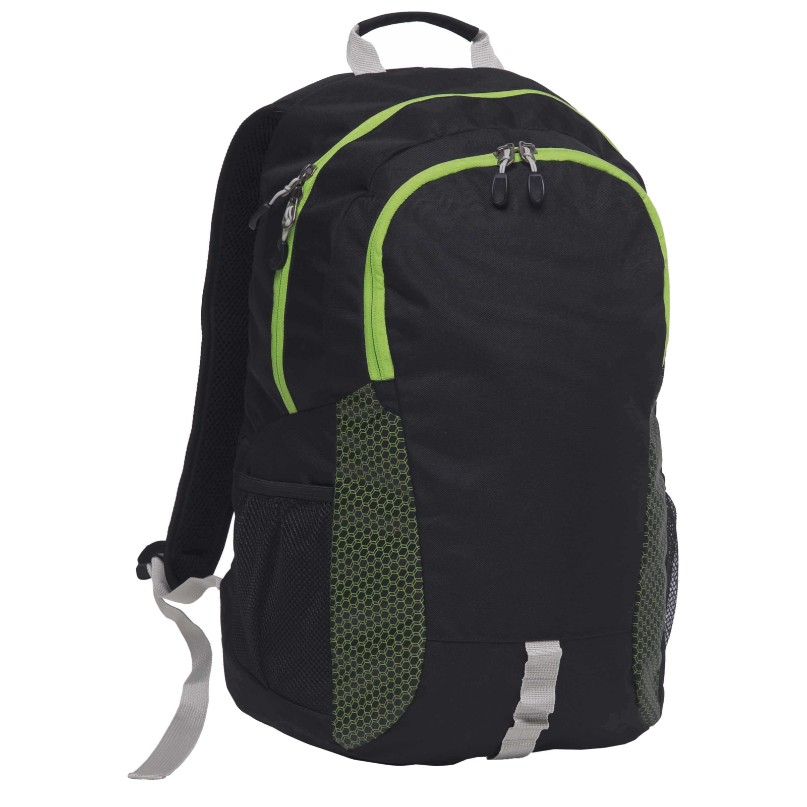 Grommet Backpack, Colour: Black/Lime