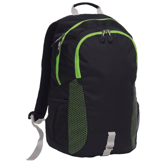 Grommet Backpack, Colour: Black/Lime