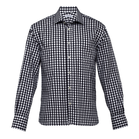 Image of Mens Hartley Check Shirt, Colour: Black/White