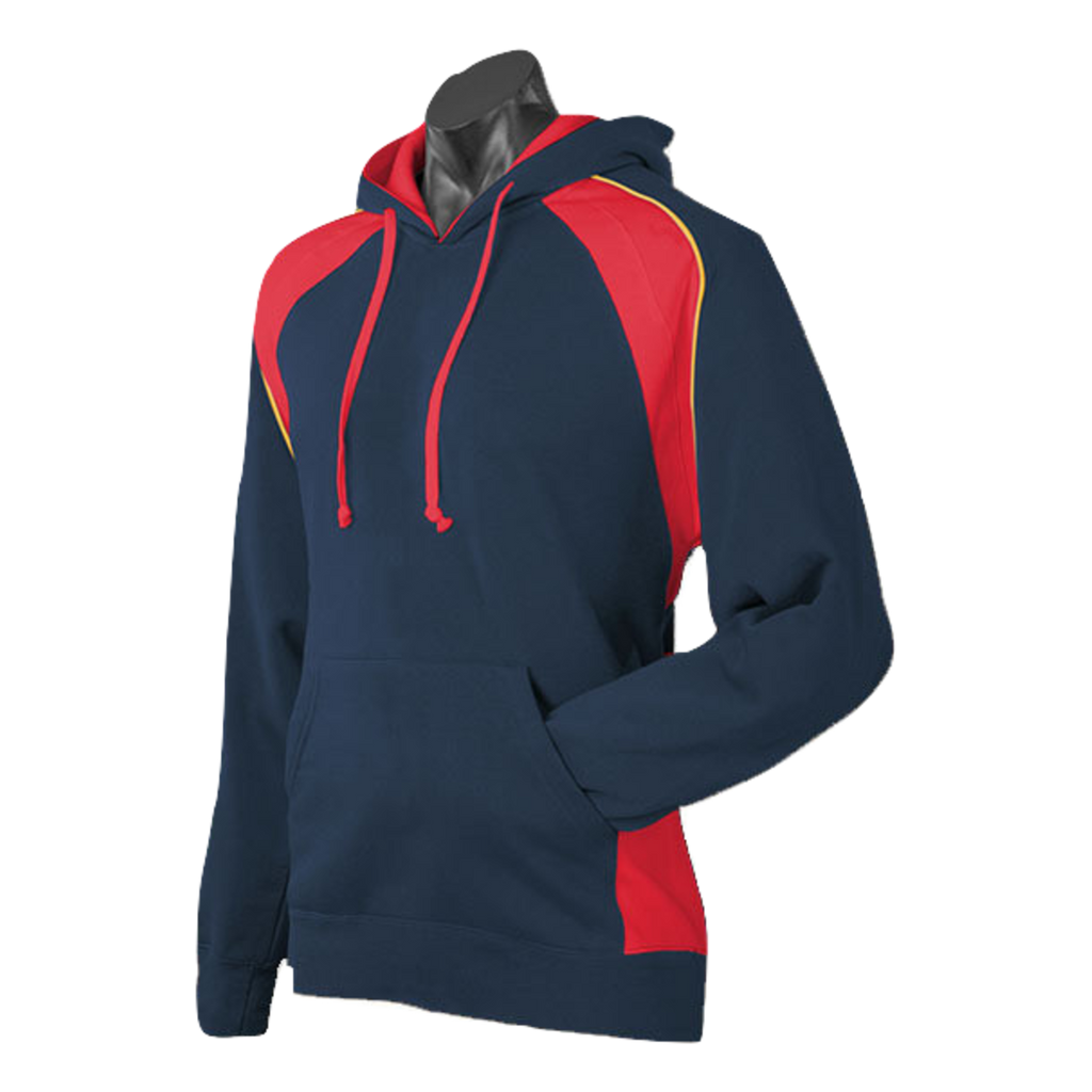 Mens Huxley Hoodie, Colour: Navy/Red/Gold