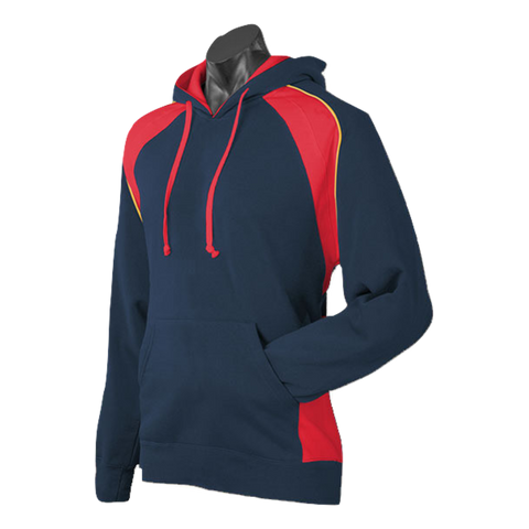 Image of Mens Huxley Hoodie, Colour: Navy/Red/Gold