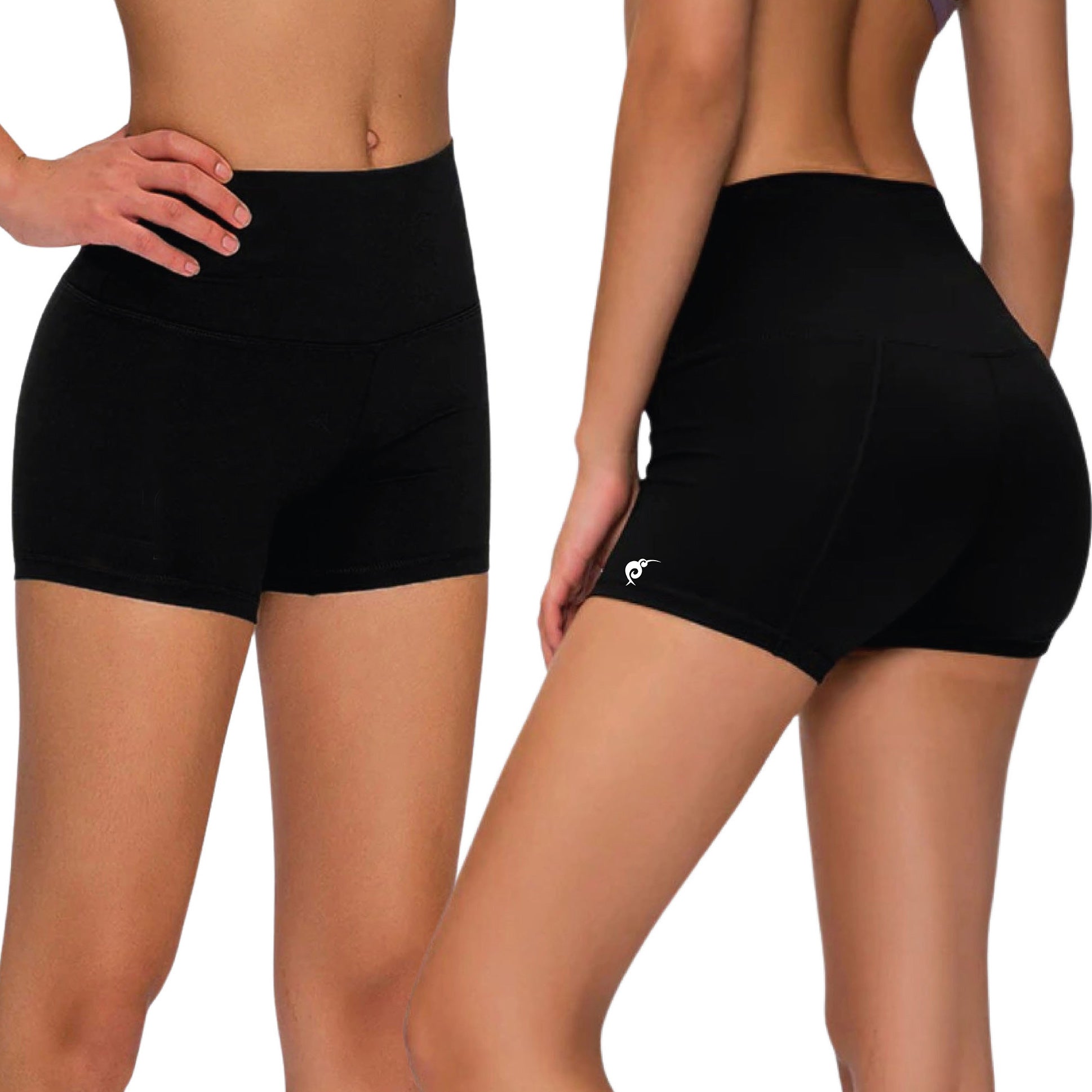 Kiwi Teamwear Black Fitted Lycra Shorts - CLEARANCE SPECIAL