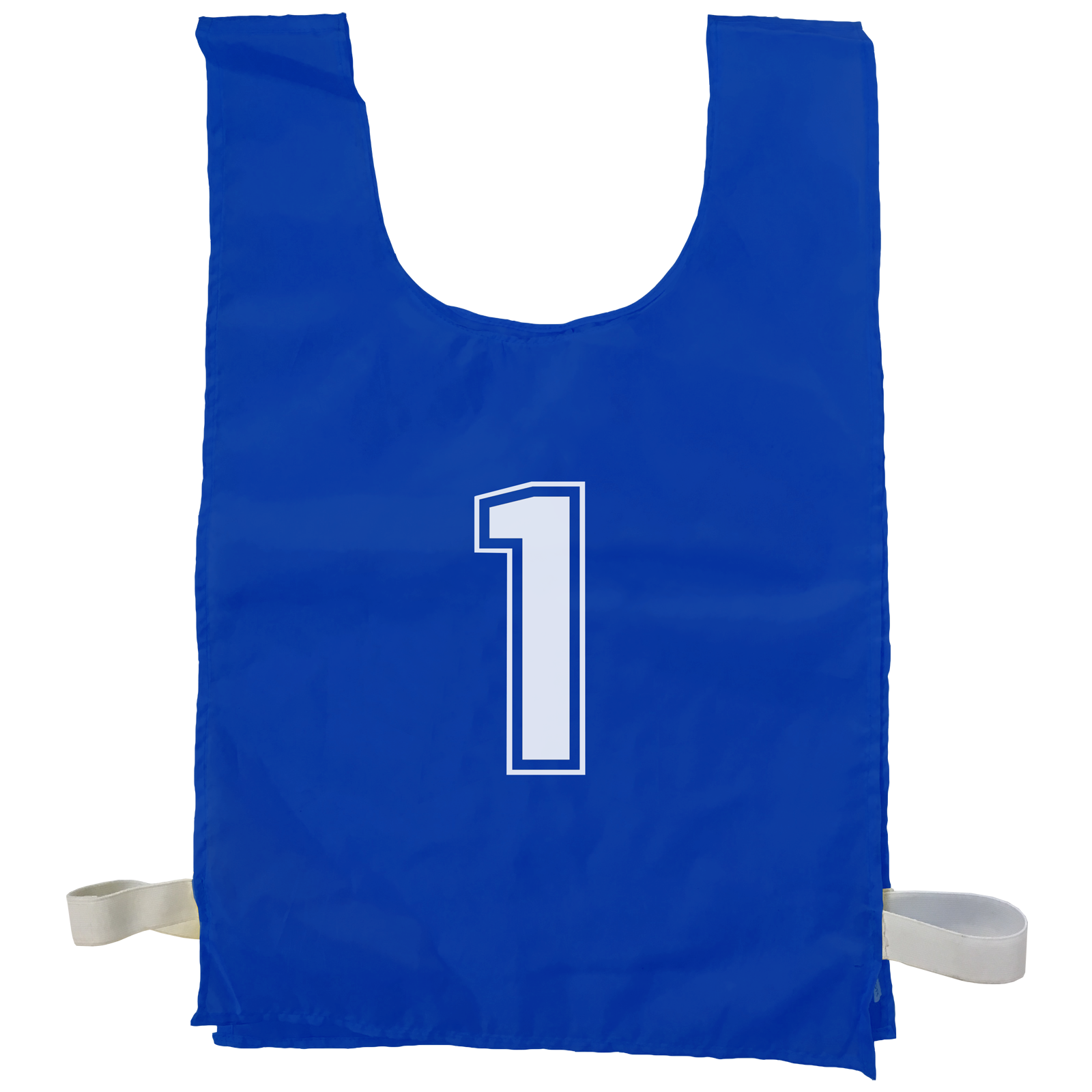 Numbered Sports Bibs - 10 Set, Size: XL (56 x 38 cm), Colour: Blue