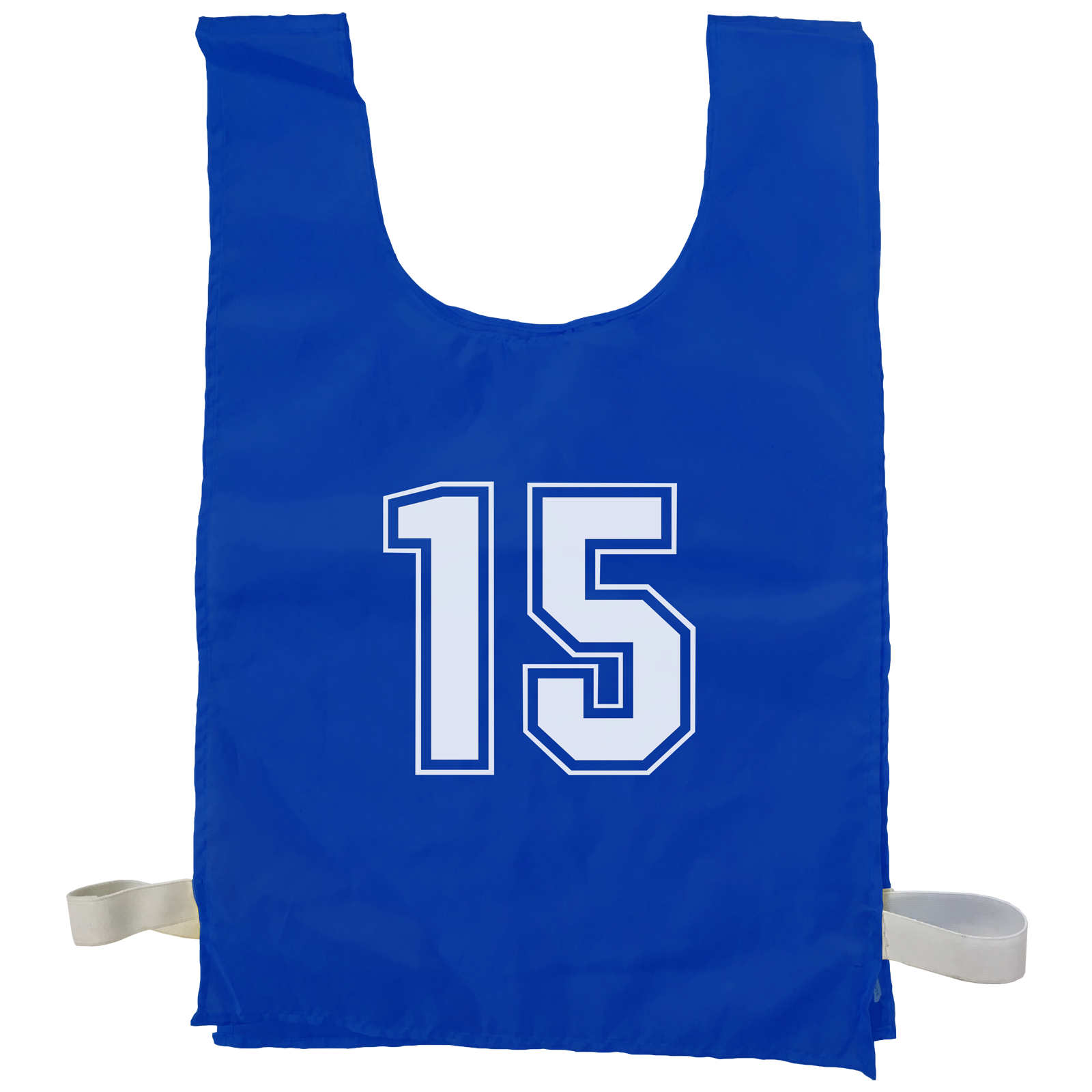 Numbered Sports Bibs - 15 Set, Size: XL (56 x 38 cm), Colour: Blue