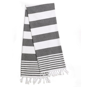 Patara Turkish Towel, Colour: Black/White