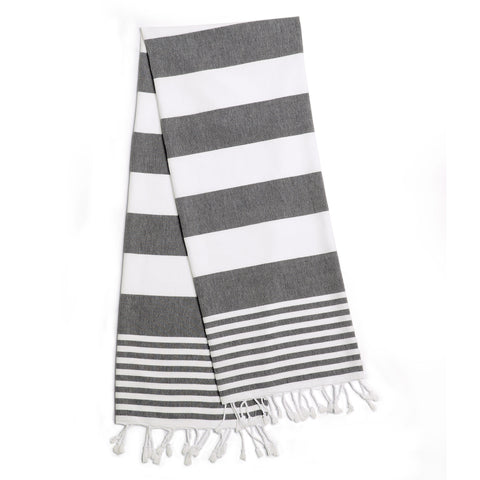 Image of Patara Turkish Towel, Colour: Black/White