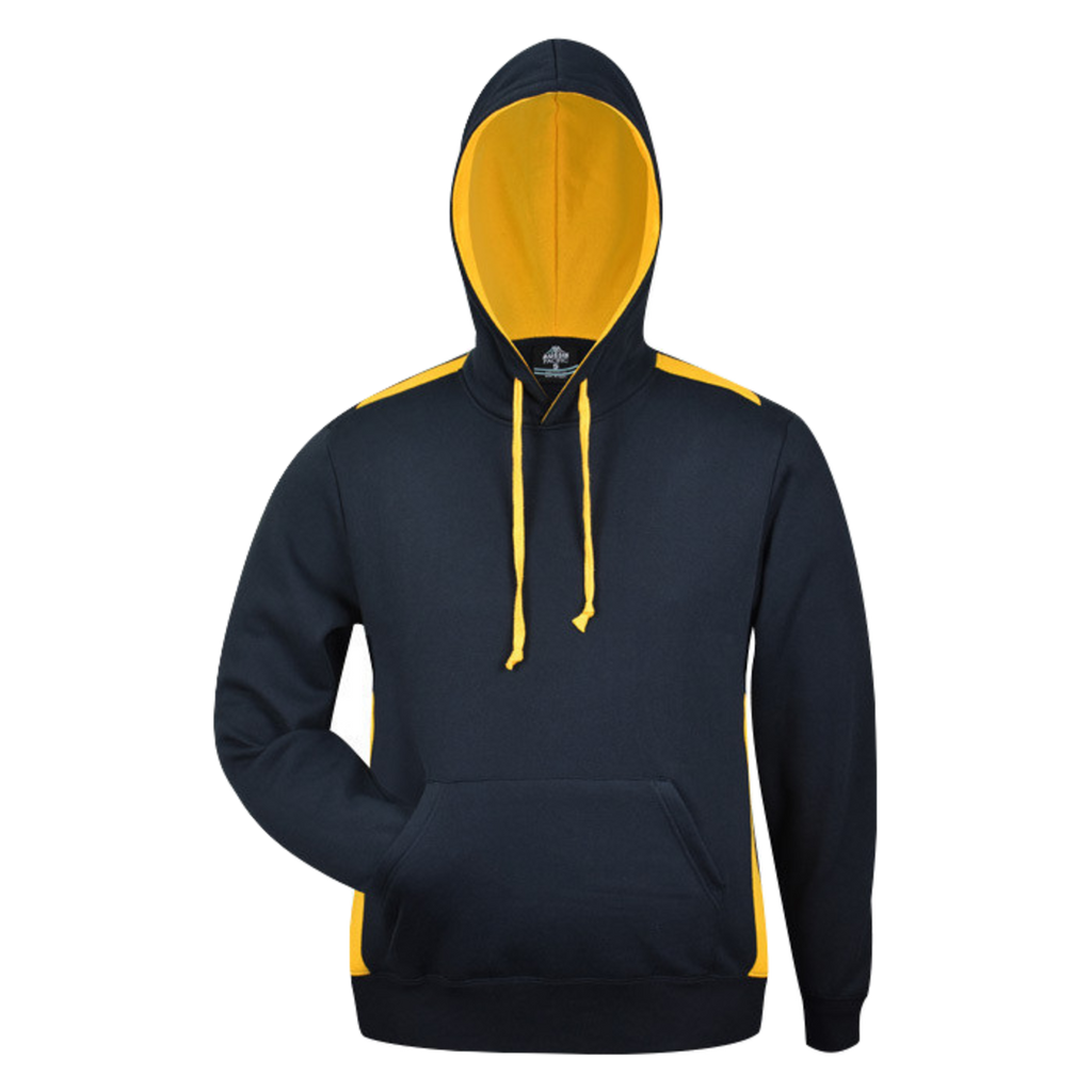Mens Paterson Hoodie, Colour: Navy/Gold
