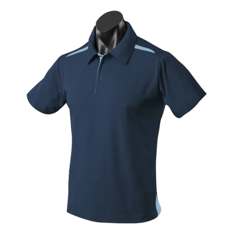 Image of Kids Paterson Polo, Colour: Navy/Sky