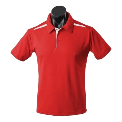 Image of Kids Paterson Polo, Colour: Red/White