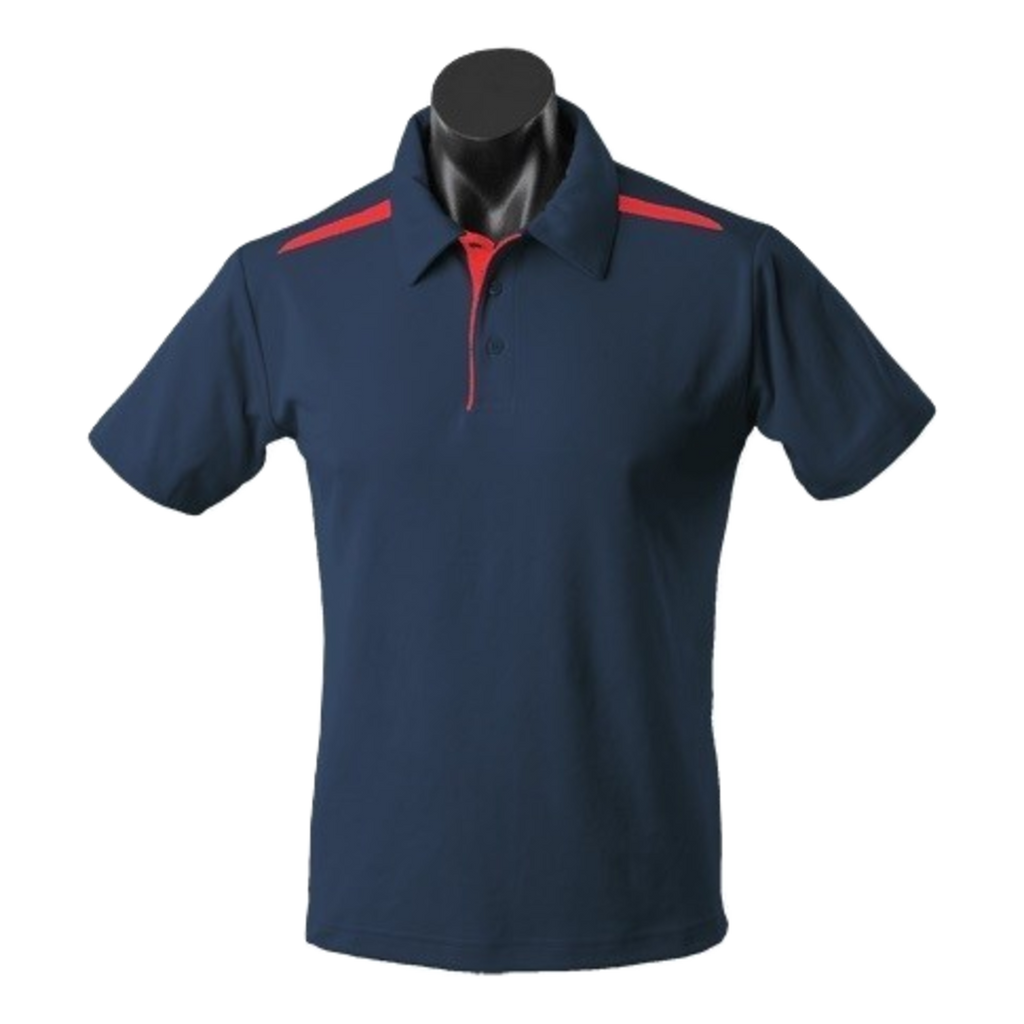 Mens Paterson Polo, Colour: Navy/Red