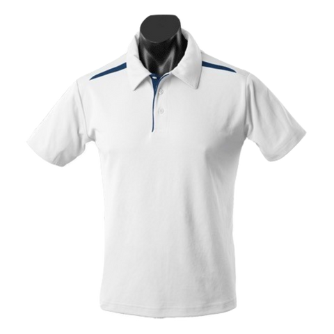 Image of Mens Paterson Polo, Colour: White/Navy