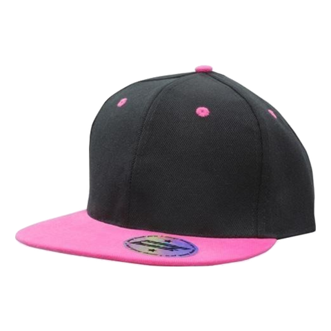 Premium American Twill with Snap Back Pro Styling, Colour: Black/Pink