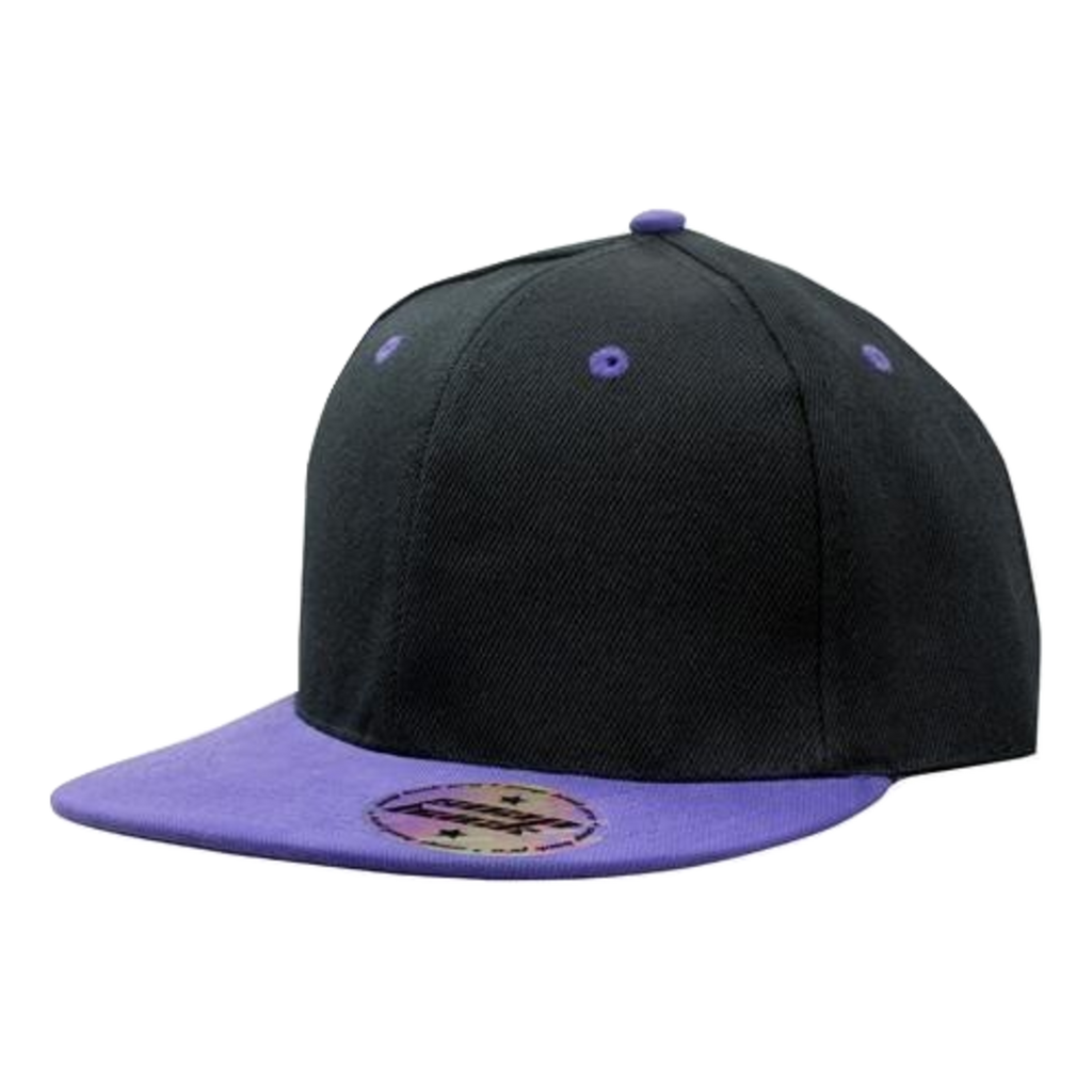 Premium American Twill with Snap Back Pro Styling, Colour: Black/Purple