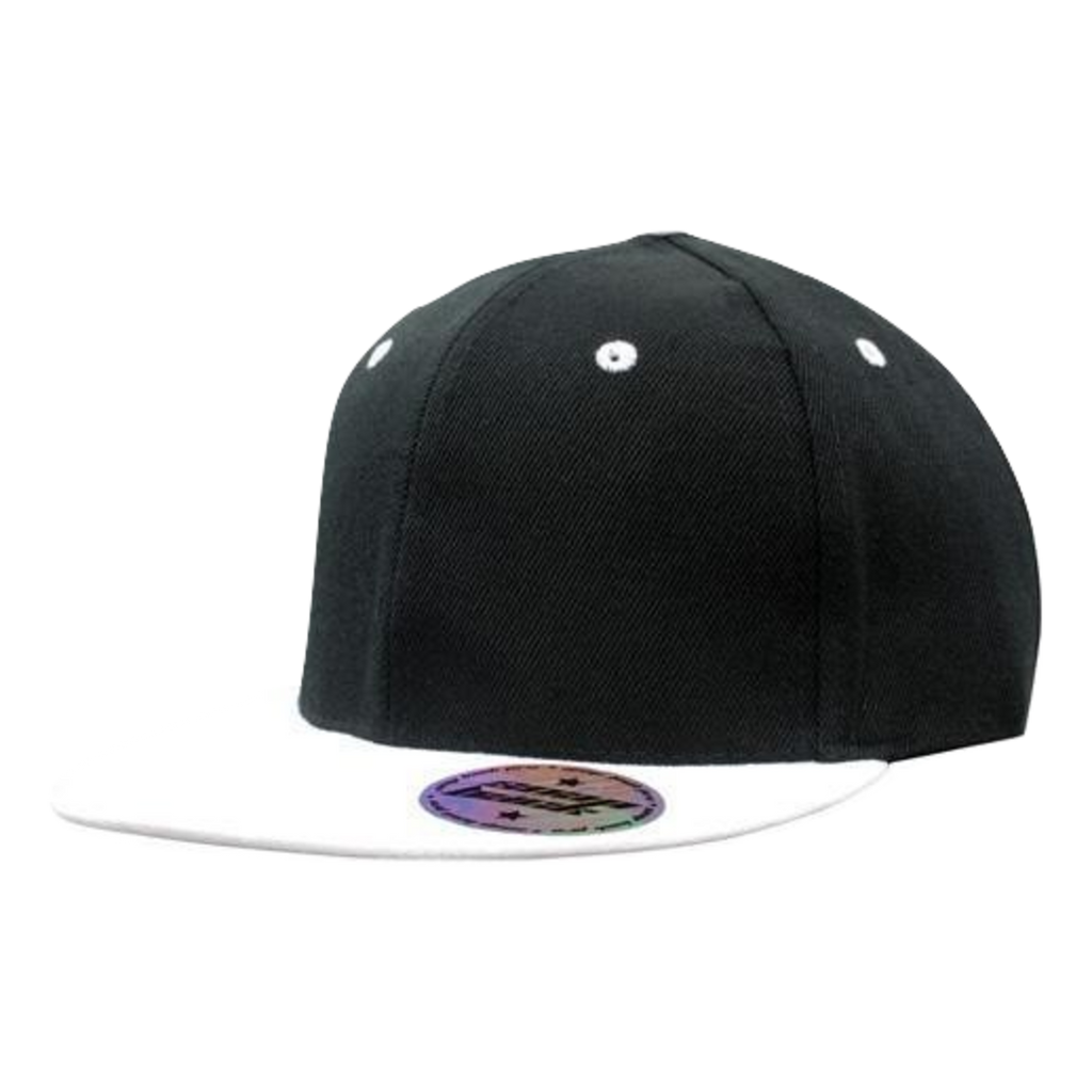 Premium American Twill with Snap Back Pro Styling, Colour: Black/White