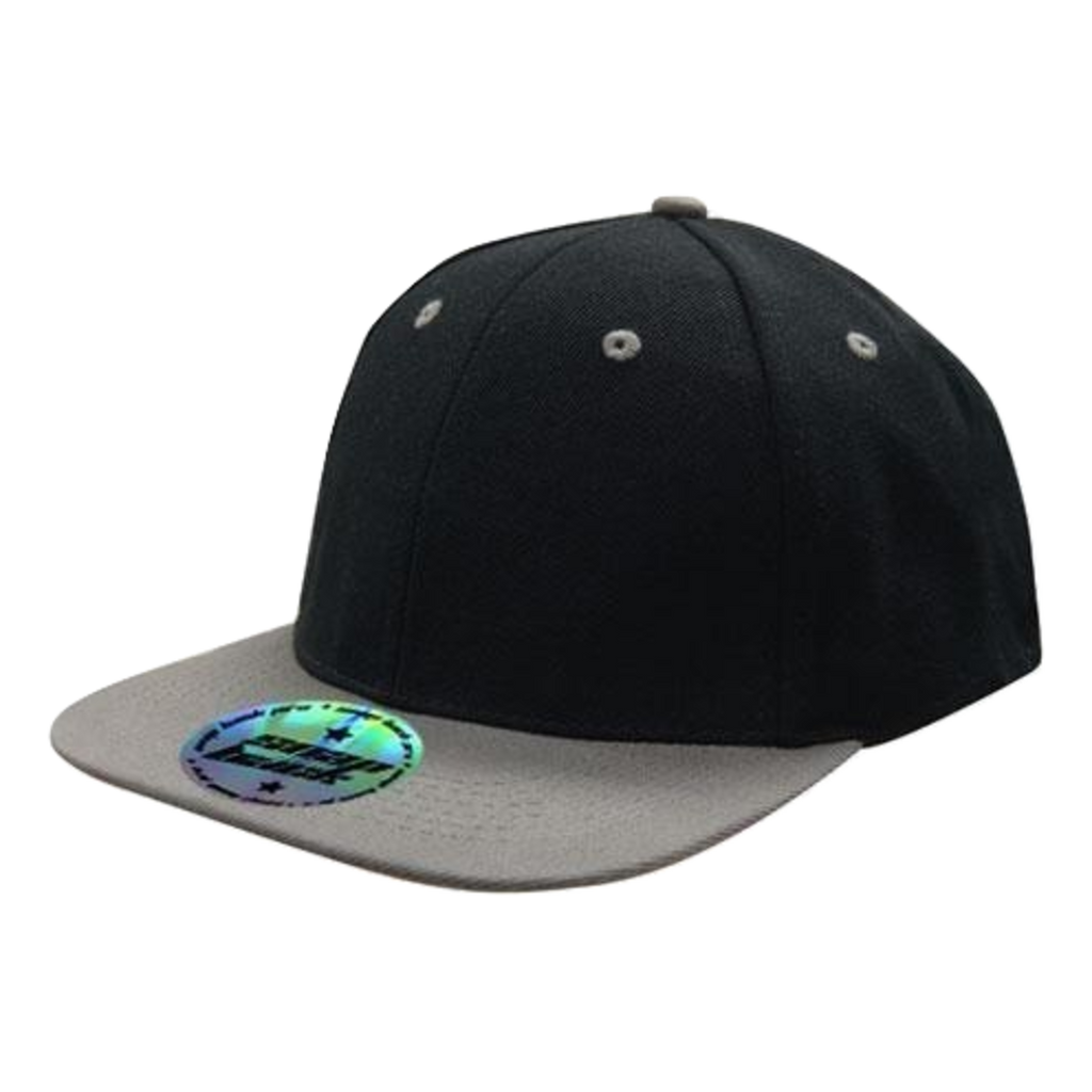 Premium American Twill with Snap Back Pro Styling - Two Tone, Colour: Black/Charcoal