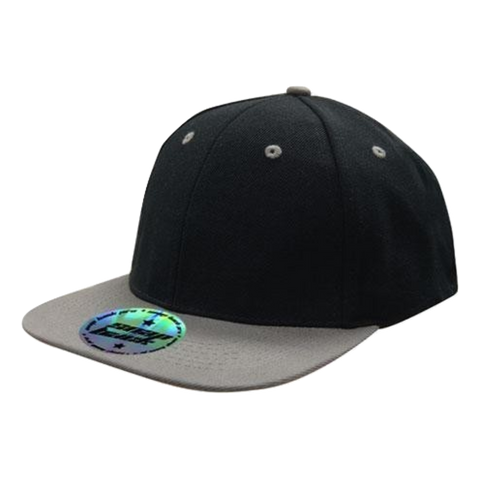 Image of Premium American Twill with Snap Back Pro Styling - Two Tone, Colour: Black/Charcoal