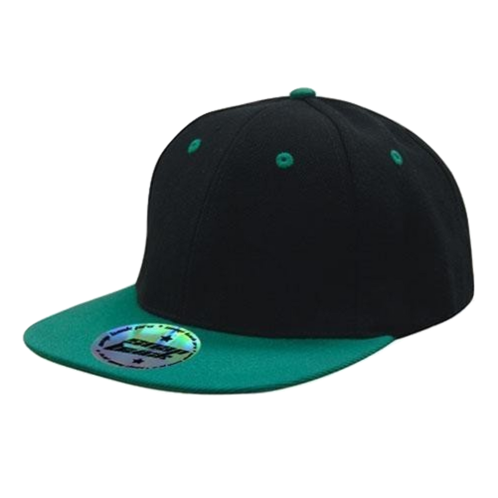 Premium American Twill with Snap Back Pro Styling - Two Tone, Colour: Black/Emerald
