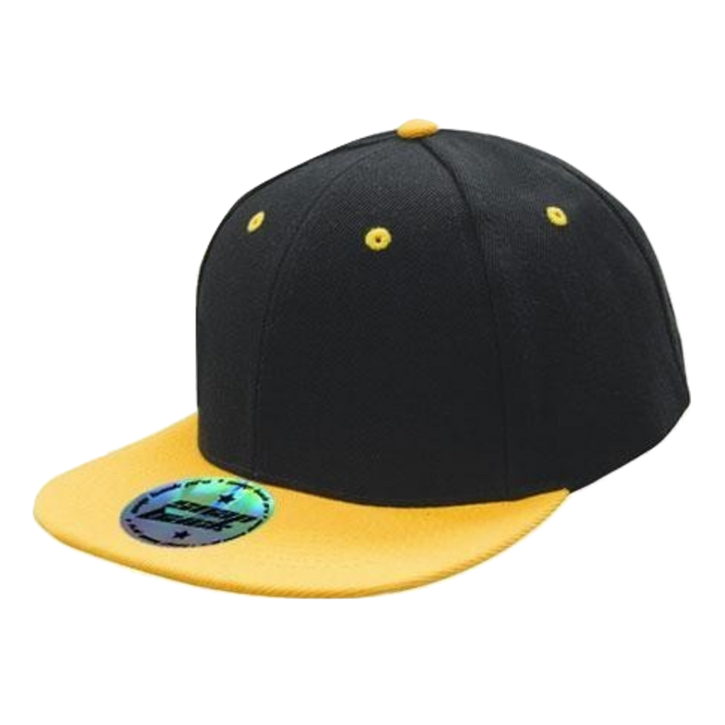 Premium American Twill with Snap Back Pro Styling - Two Tone, Colour: Black/Gold